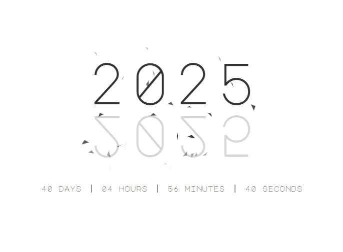 2025 年新年倒计时动画效果 HTML 代码 2025 年新年倒计时动画效果 HTML 代码